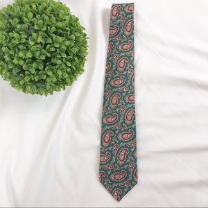 Karoll’s Golden Lion Paisley silk neck tie Vintage
